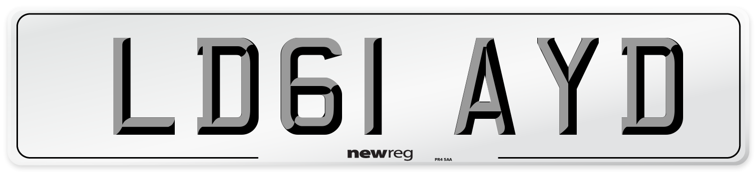 LD61 AYD Number Plate from New Reg